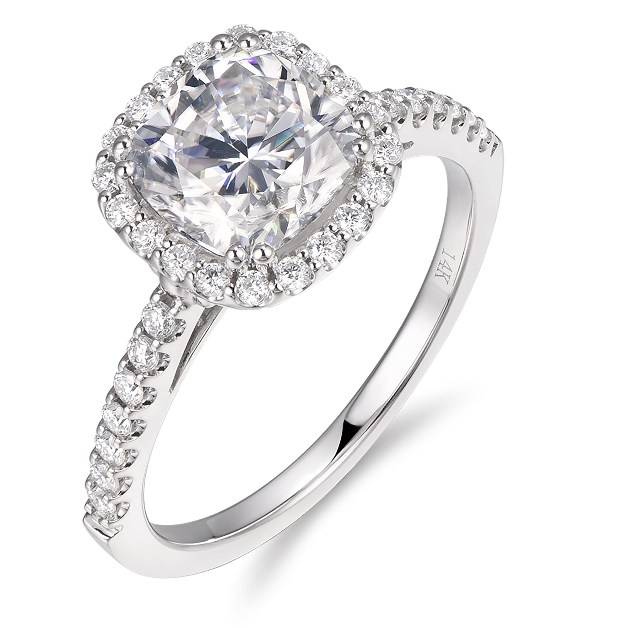 14k moissanite engagement ring