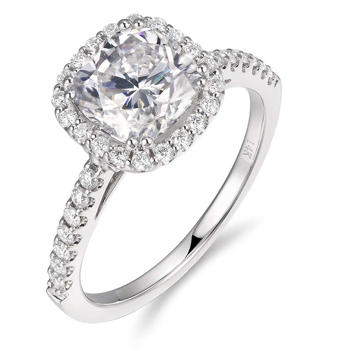 14k moissanite engagement ring